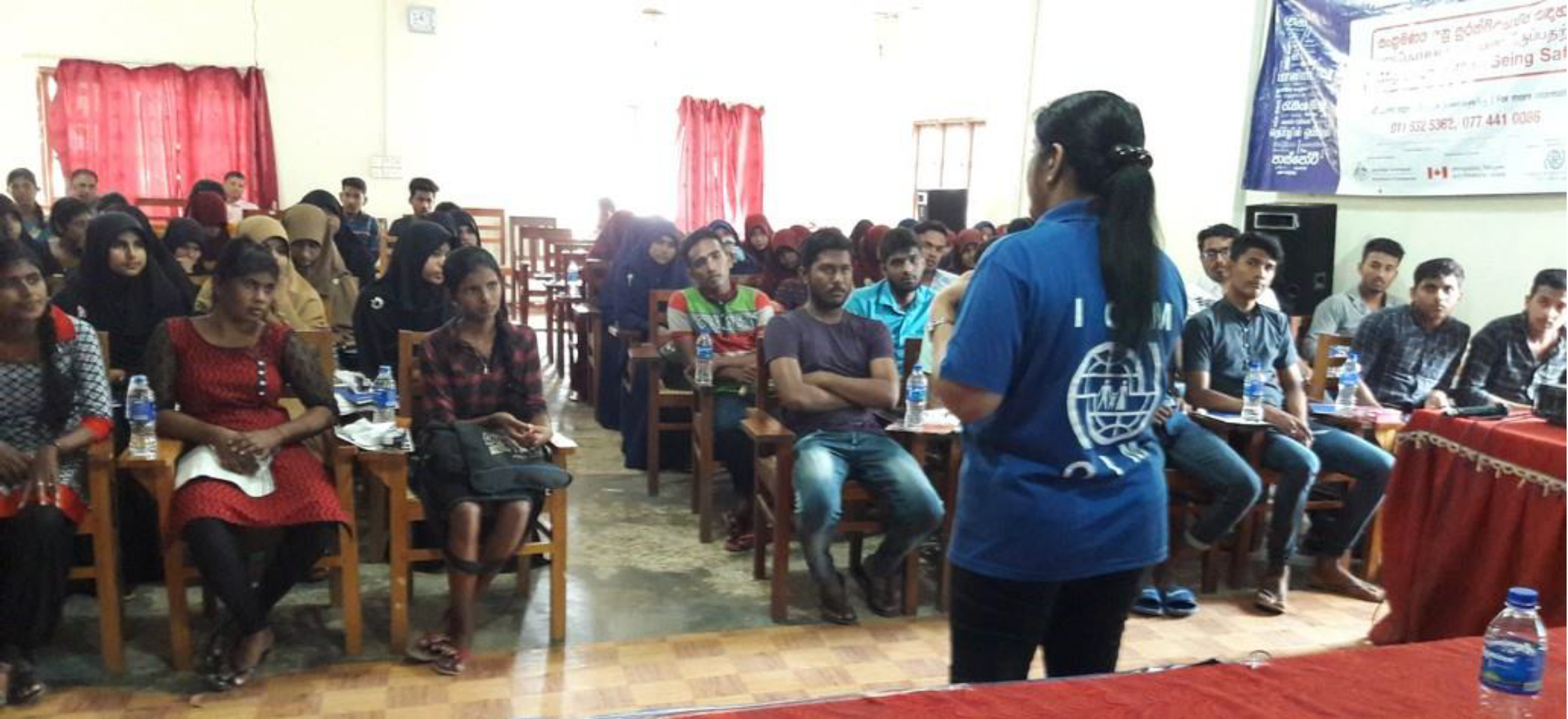 Figure 1 – The safe and regular migration based career guidance session conducted for unemployed youth in Trincomalee District